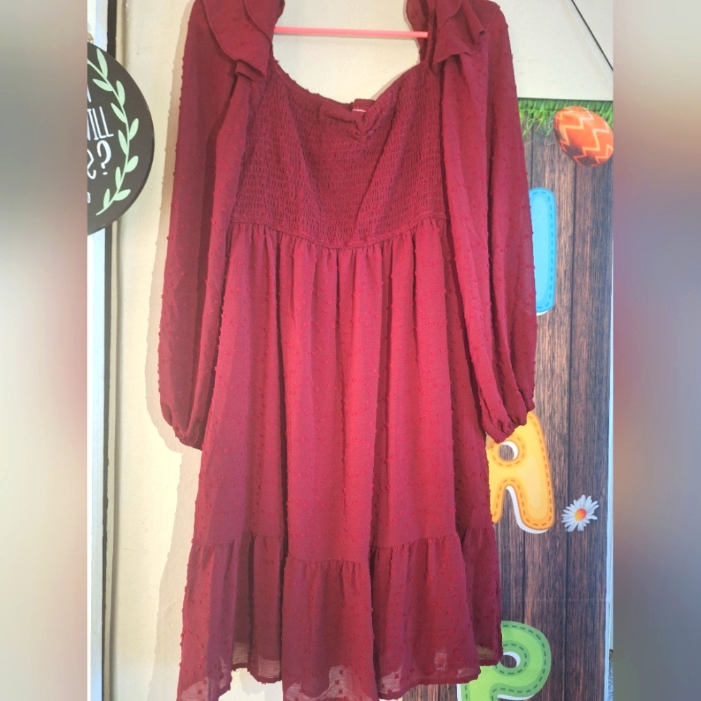 NWT Red 3/4 Sleeve Dress